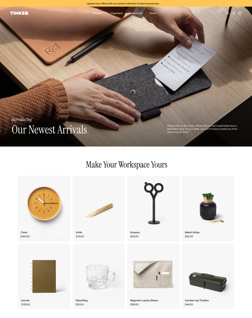 Preview of Pitch, a Horizon theme with bold layouts and bright visuals, perfect for beauty, skincare, fashion or any unique brand looking to stand out.